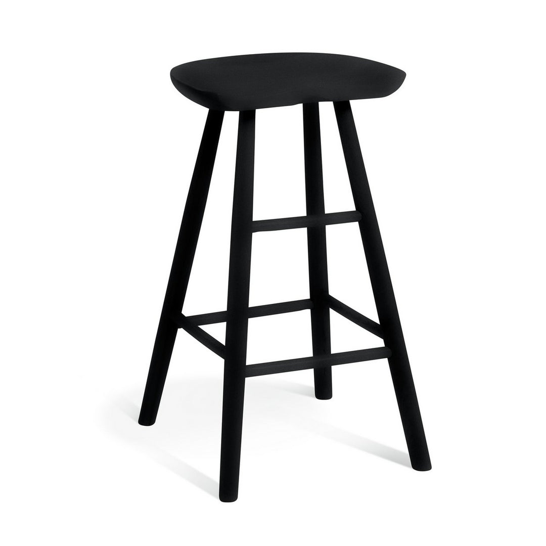 Habitat Barnwell Oak Tall Stool - Black
