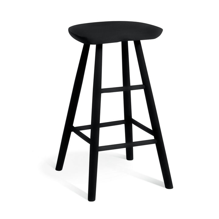 Habitat Barnwell Oak Tall Stool - Black
