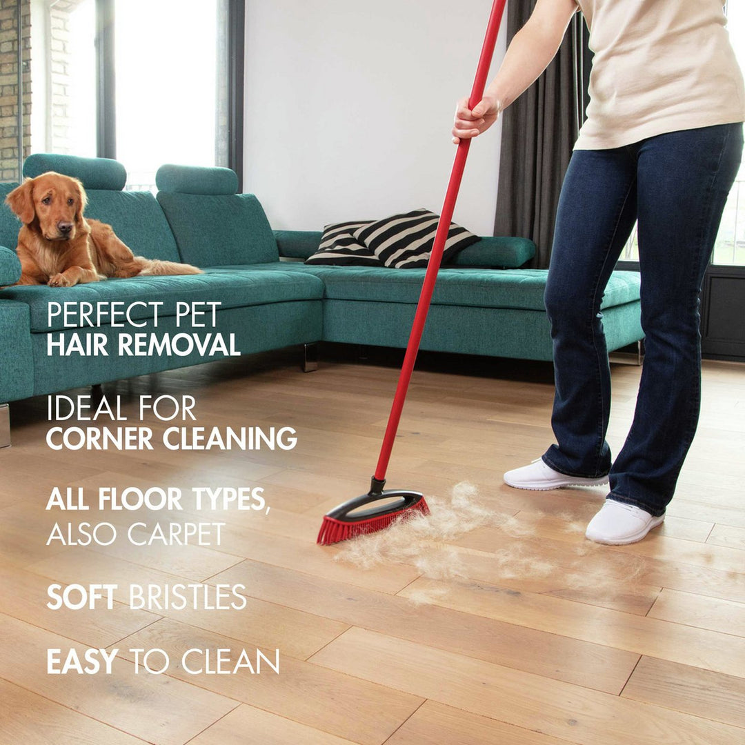 Vileda Pet Pro Rubber Broom & Electrostatic Brush Bundle