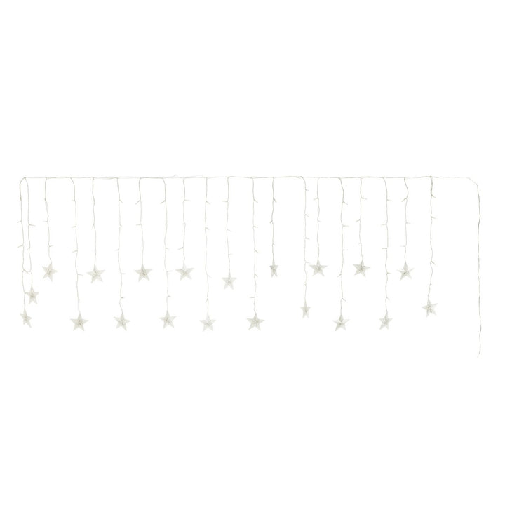 Home 180 LED Warm White Star Shaped Christmas Curtain Lights