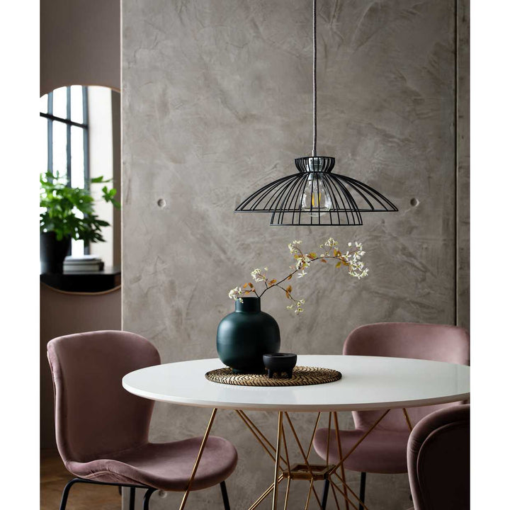 Habitat Kiso Black Wire 2 Tier Pendant Shade - 40cm