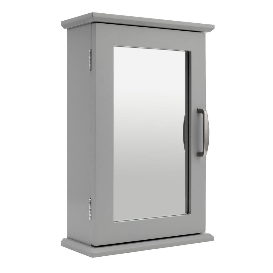 Home Single Mirrored Wall Cabinet - Grey