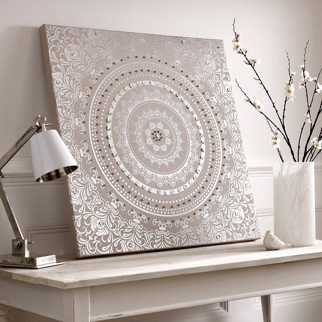 Embellished Cocoon Fabric Canvas Wall Art