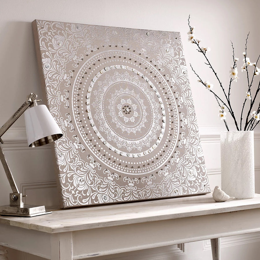 Embellished Cocoon Fabric Canvas Wall Art
