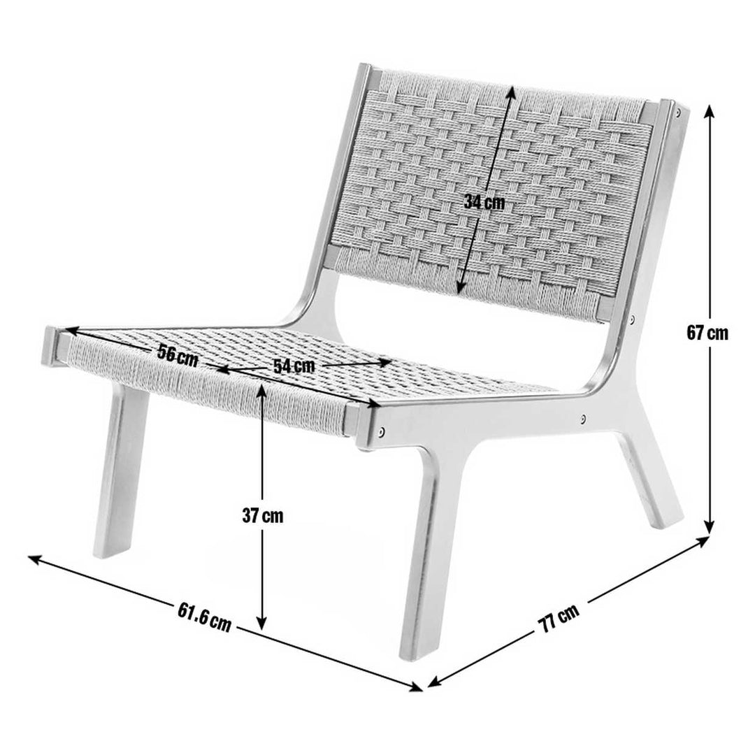 Habitat Faro Woven Paper Rope and Oak Accent Chair - Natural