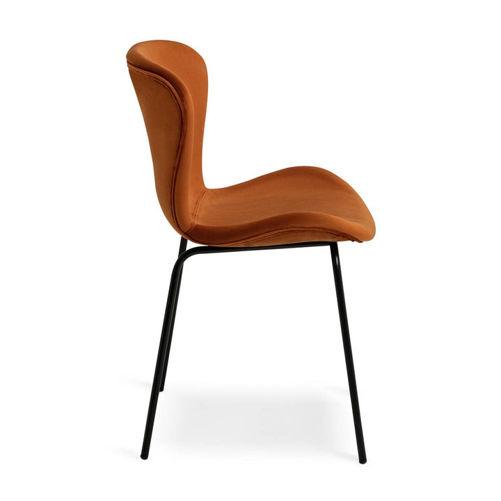 Habitat Etta Pair of Velvet Dining Chairs - Copper