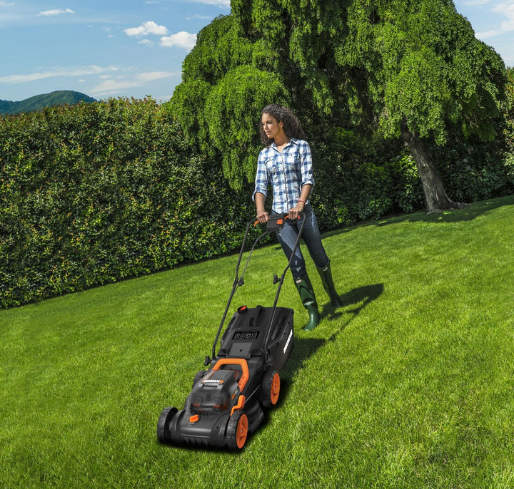 WORX WG779E Cordless 34cm 20v MAX Rotary Lawnmower - 2 Batteries