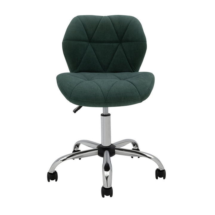 Home Boutique Velvet Office Chair - Green