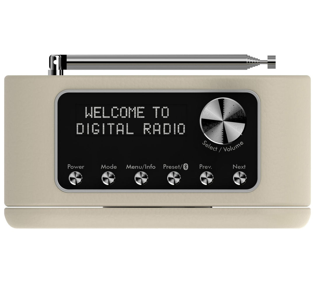 Bush Classic Mono Leather DAB Radio - Cream