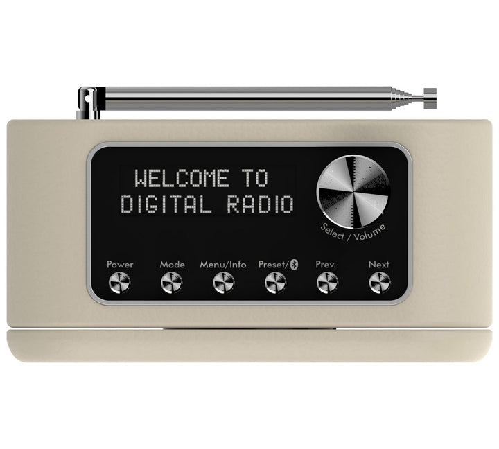 Bush Classic Mono Leather DAB Radio - Cream