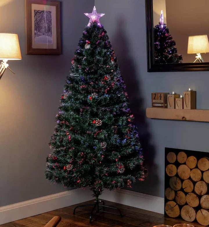 Premier Decorations 5ft Fibre Optic Christmas Tree
