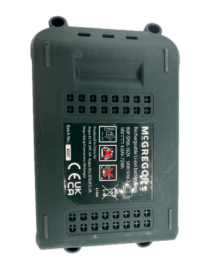 Genuine 18v Battery B0P-SP06-18ZK-B For McGregor Cordless Lawnmower MCLLM1831