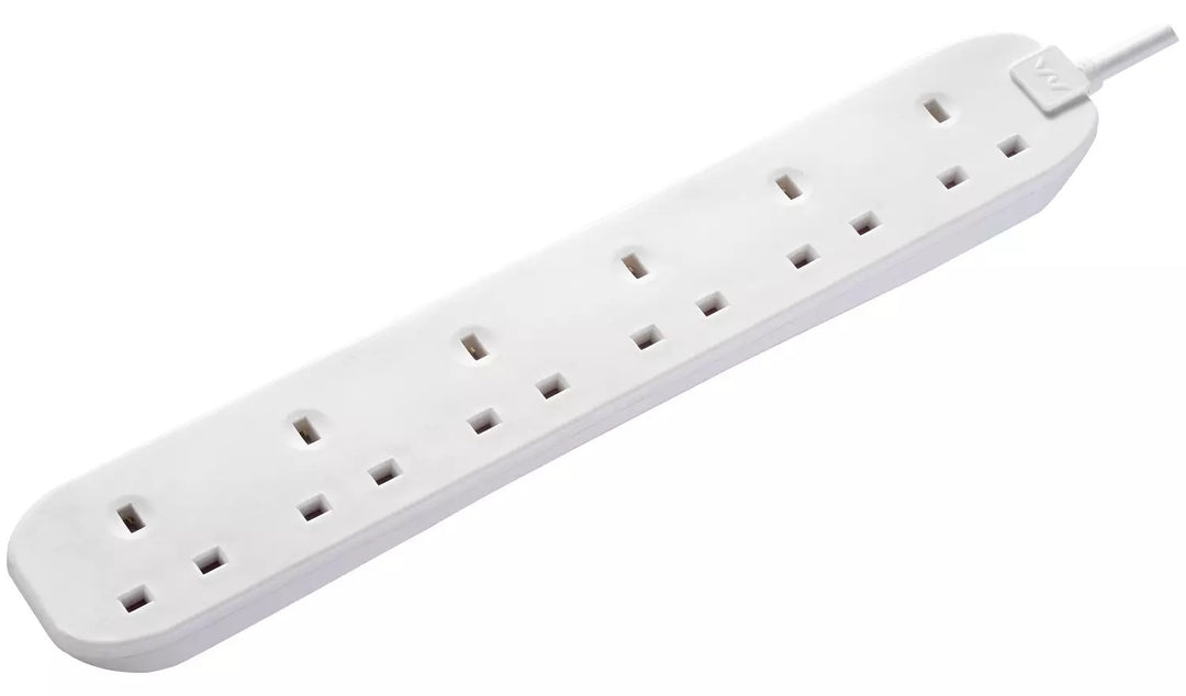 Masterplug 6 Socket Extension Lead - 2m