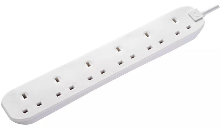 Masterplug 6 Socket Extension Lead - 2m