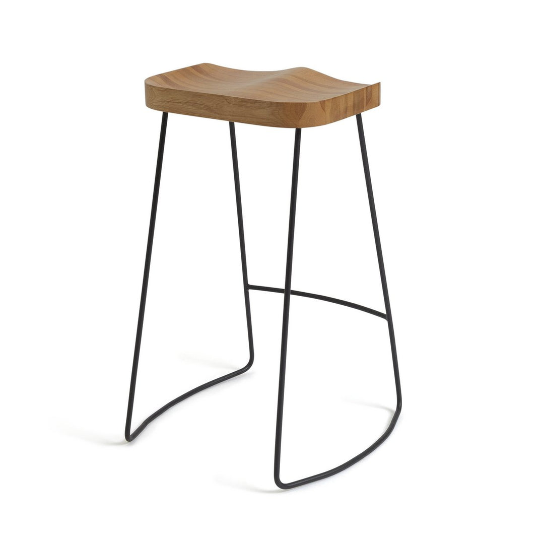 Habitat Arte Metal Bar Stool - Oak