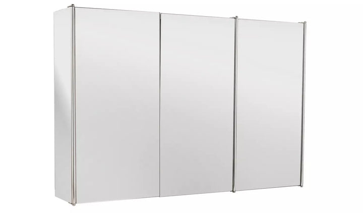 Home Stainless Steel 3 Door Mirrored Cabinet