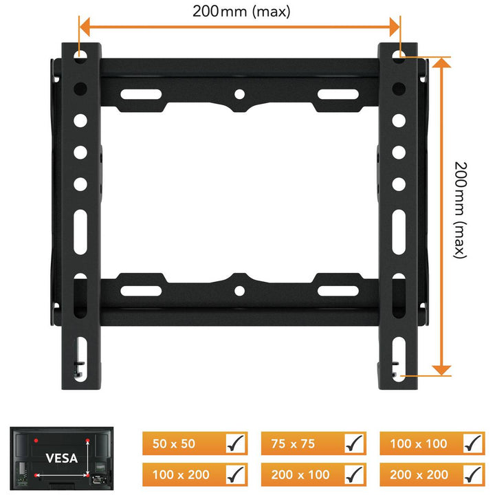 AVF Standard Flat To Wall Upto 40 Inch TV Wall Mount