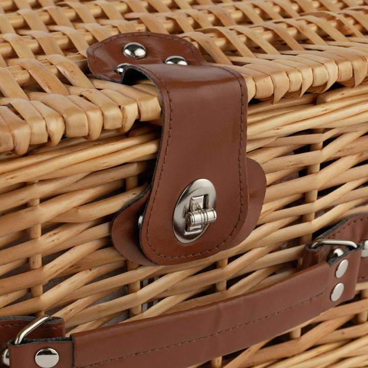 Optima Two Person Picnic Hamper Basket With Cooler