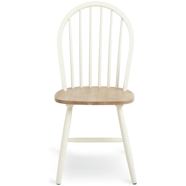 Habitat Burford Pair of Solid Wood Dining Chairs - White