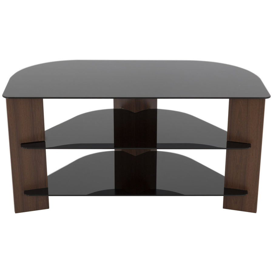 AVF Up To 42 Inch TV Stand - Black Glass and Walnut Effect
