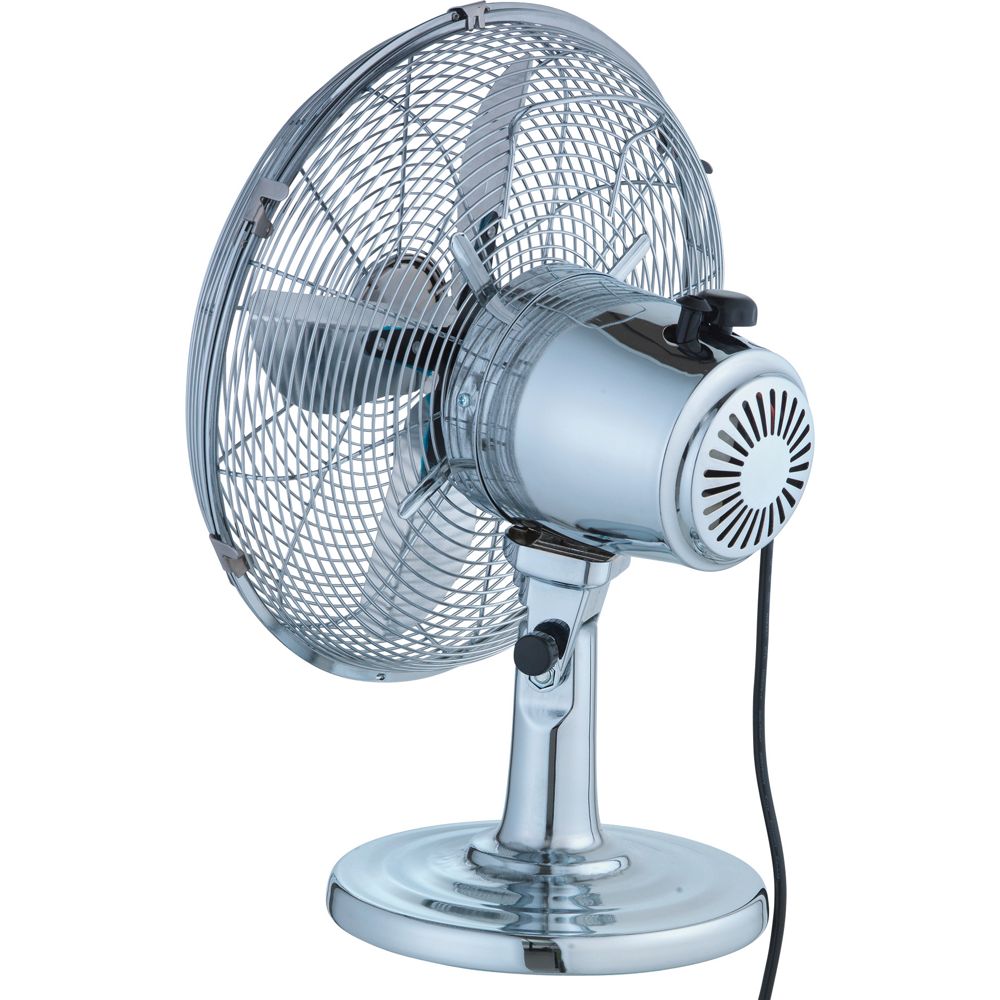 Challenge Chrome Oscillating Desk Fan - 12 Inch