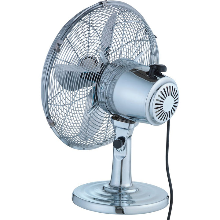 Challenge Chrome Oscillating Desk Fan - 12 Inch