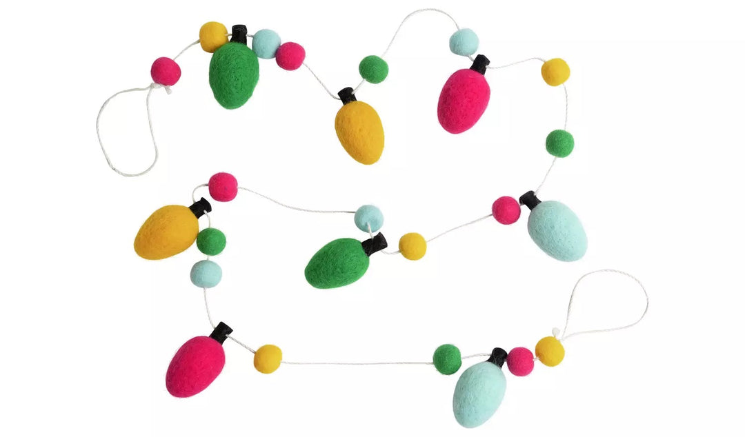 Habitat Felt Bulbs Christmas Garland