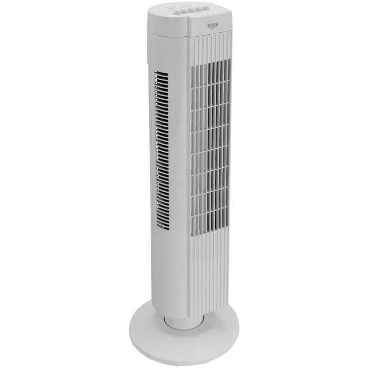 Bush White Oscillating Tower Fan - 28 Inch - 3 Speed