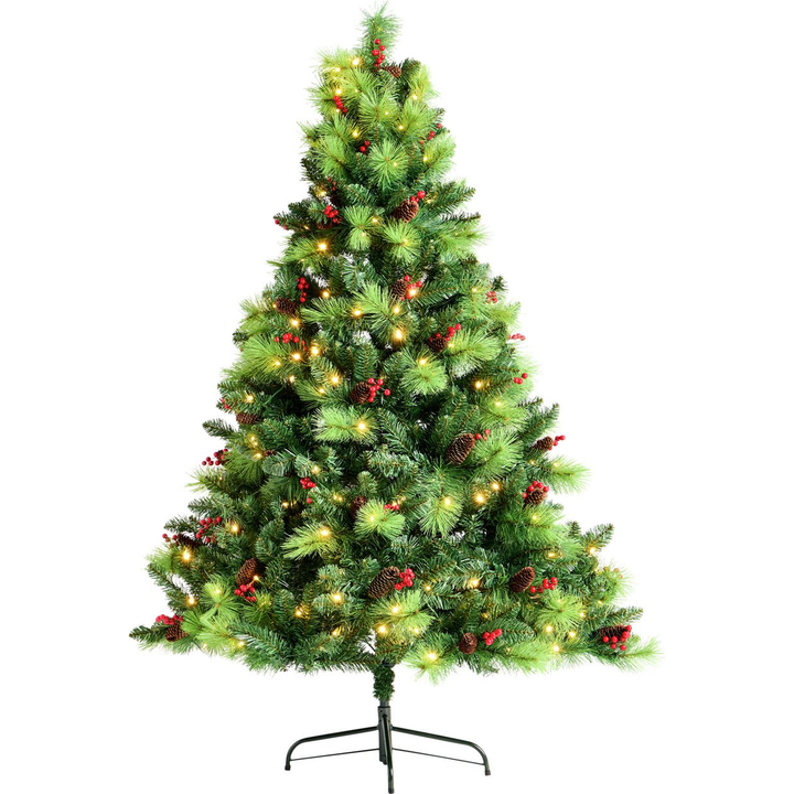 Habitat 6ft Pre lit Christmas Tree with Red Berries