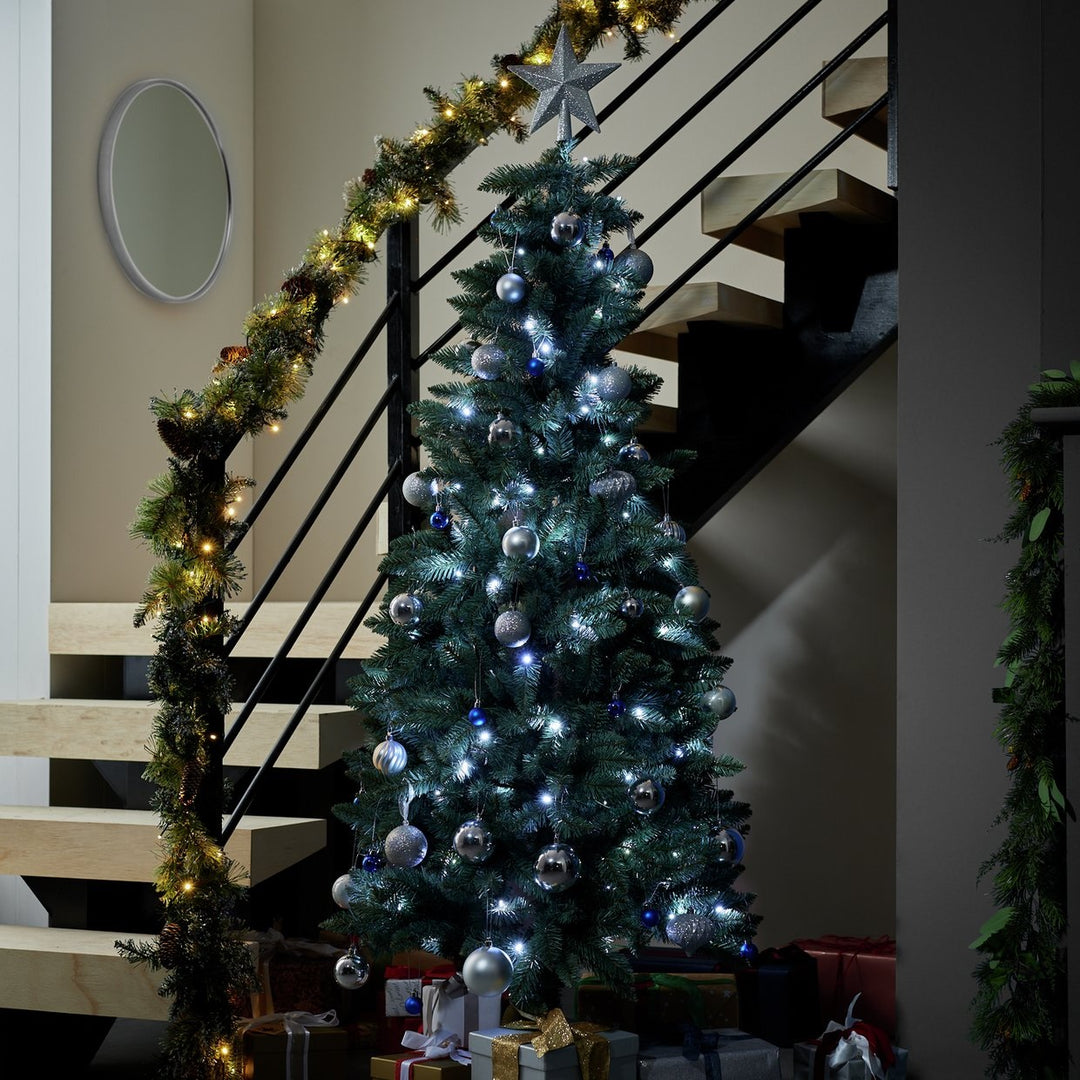 Habitat 6ft Pre Lit Mint Blue Christmas Tree