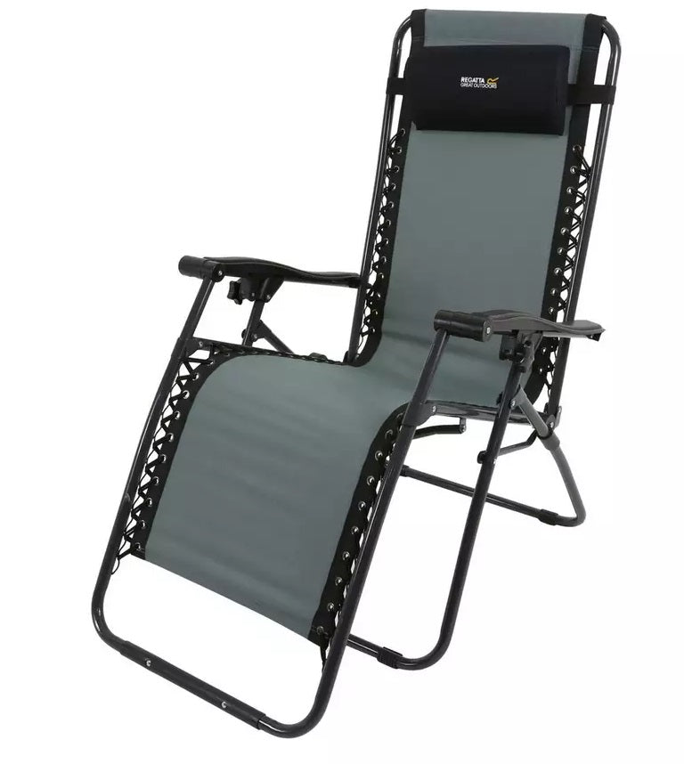 Regatta Colico Lounging Chair - Black / Sealgrey