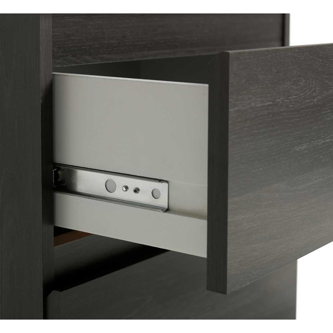 Habitat Jenson 2 Drawer Bedside Table - Black Brown