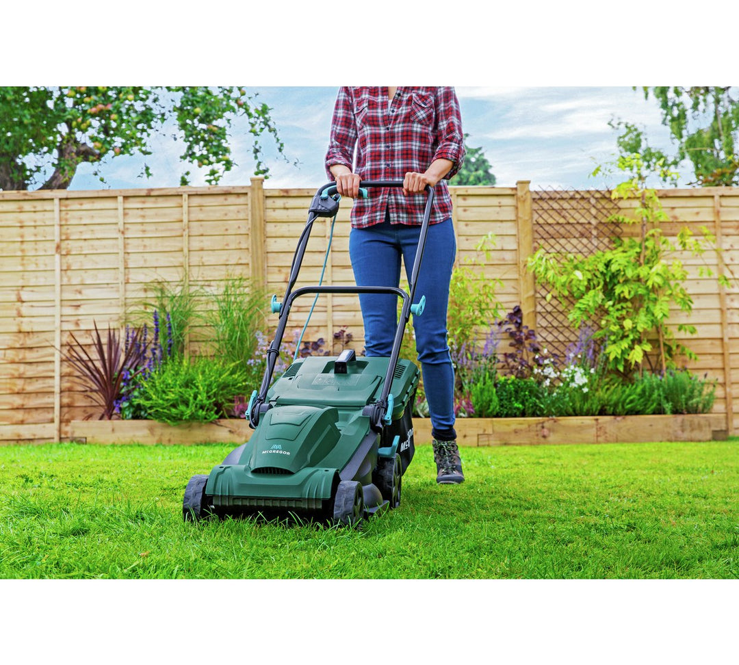 McGregor MER1434 34cm Corded Rotary Lawnmower - 1400W