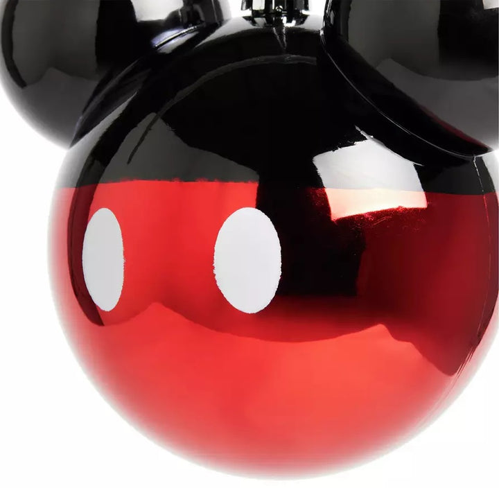 Disney Set Of Mickey & Minnie Mouse Christmas Baubles - Red