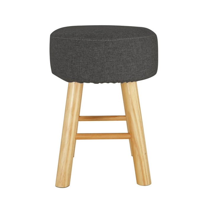 Habitat Sophie Small Fabric Stool - Charcoal
