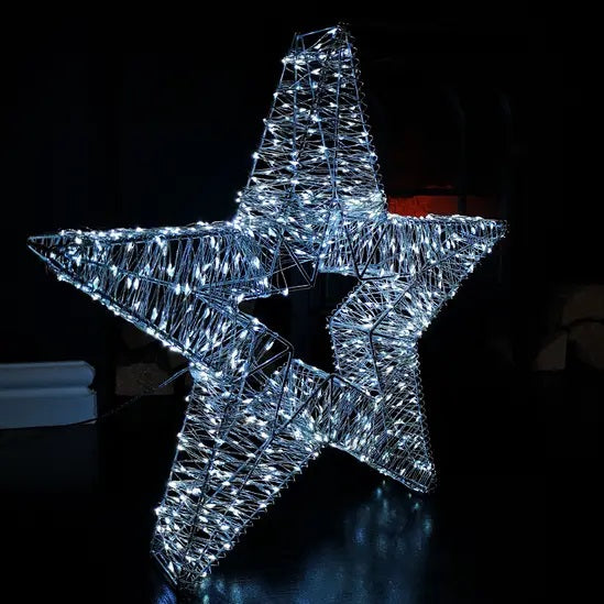 Premier Decorations Silver Christmas Star Decoration