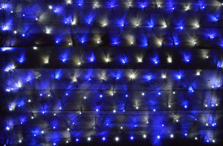 Premier Decorations 360 LED Net Christmas Lights - Blue & White