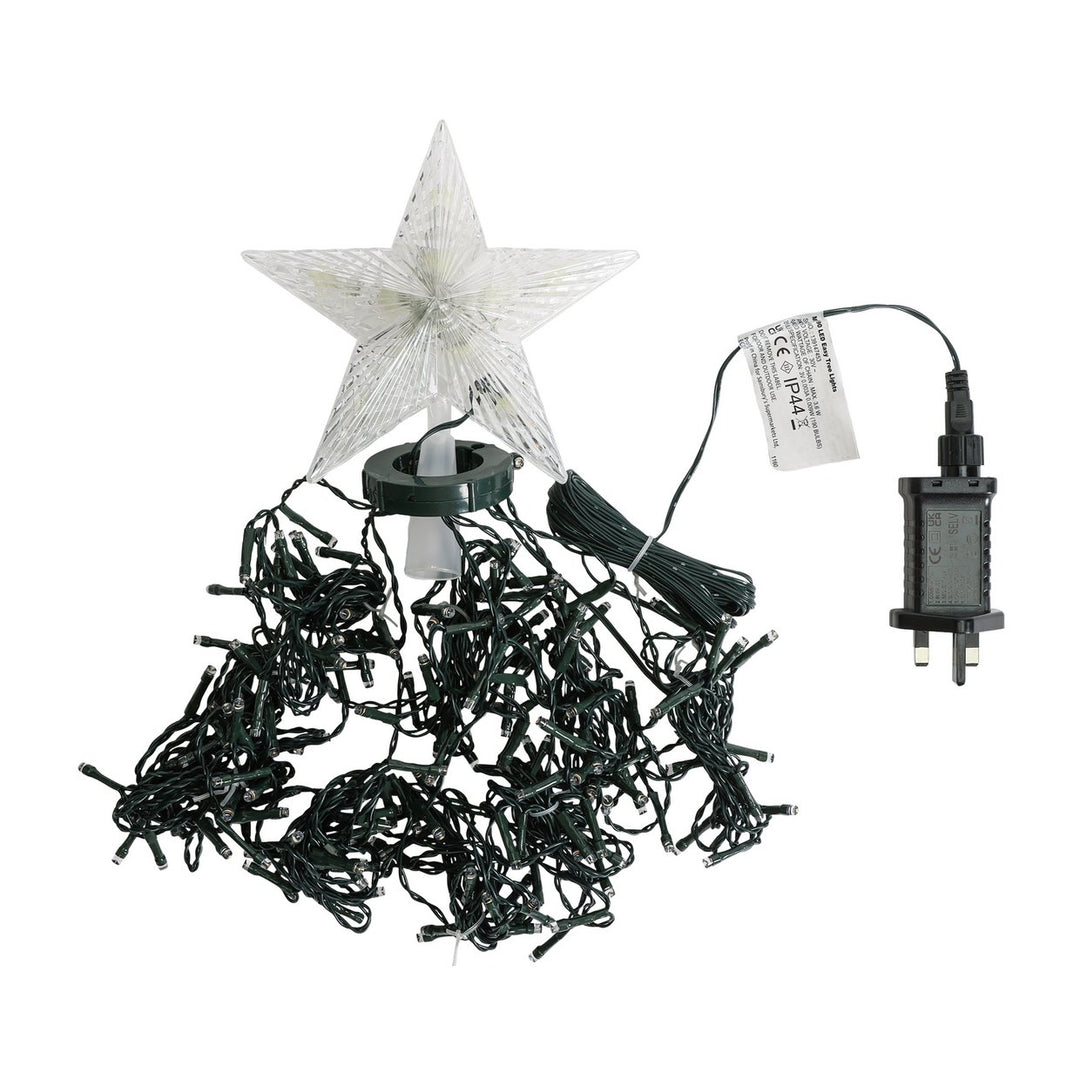 Habitat 190 Warm White LED Christmas Tree Lights with Star Topper - 2.3m