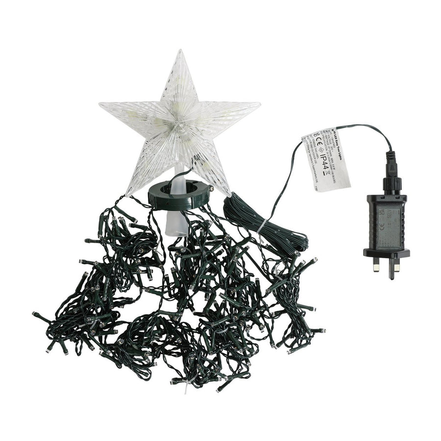 Habitat 190 Warm White LED Christmas Tree Lights with Star Topper - 2.3m