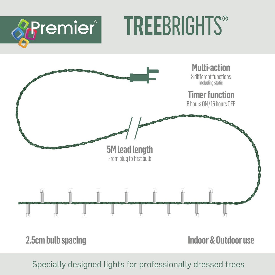Premier 500 Warm White LED Multi-action Treebrights with Timer