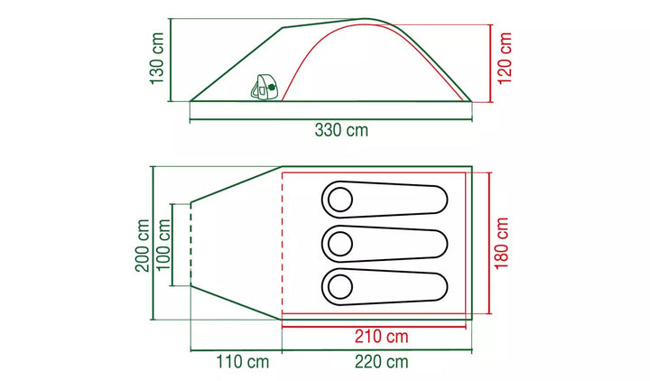 Coleman Kobuk Valley 3+, 3 Person Blackout Bedroom Tent