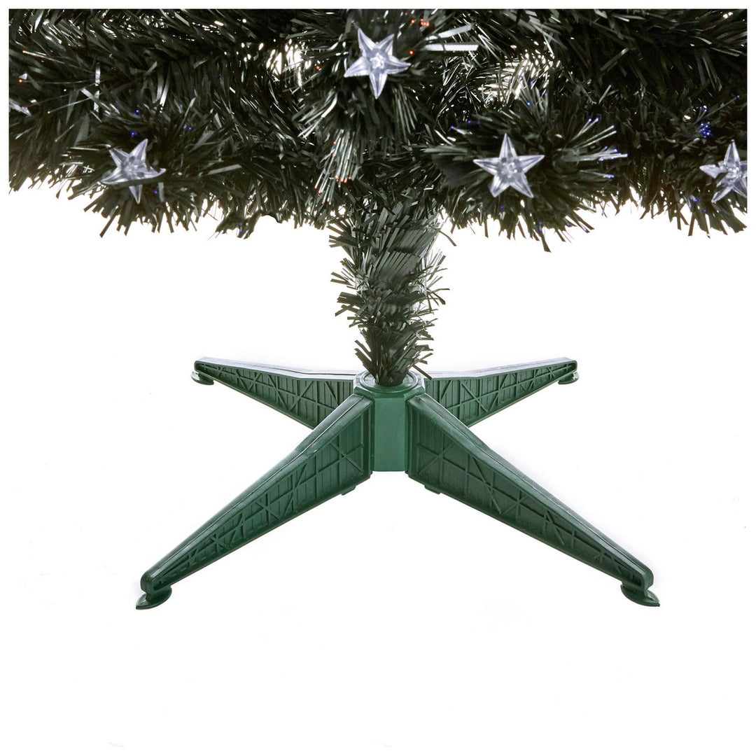 Premier Decorations 6ft Fibre Optic Christmas Tree - Black