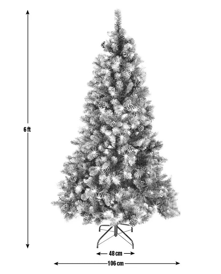 Habitat 6ft Pre lit Blue Oscar With Pine Cone Christmas Tree