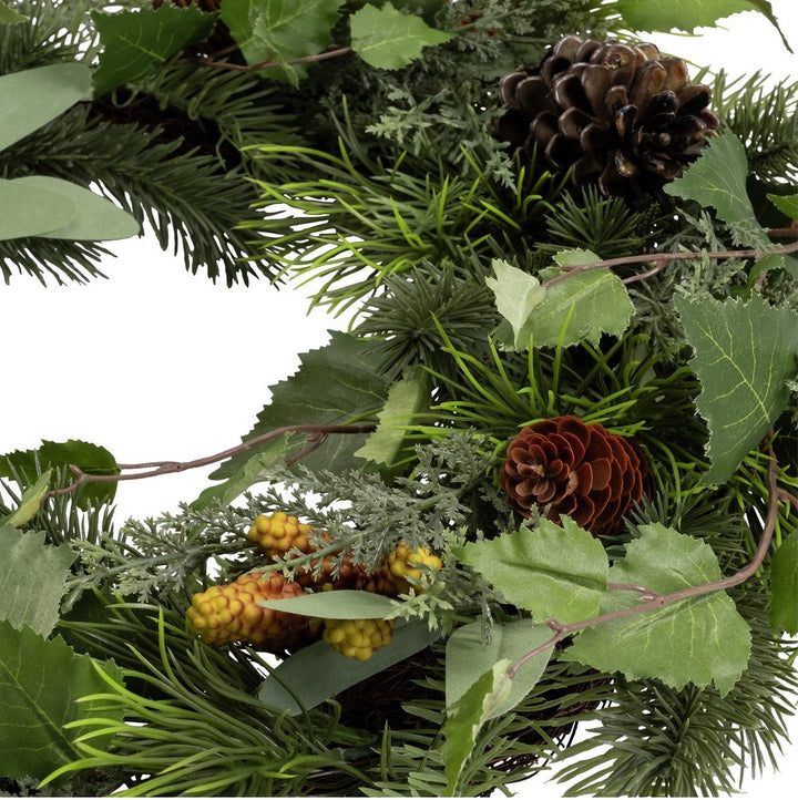 Habitat Extra Large Faux Green Pinecone Christmas Wreath