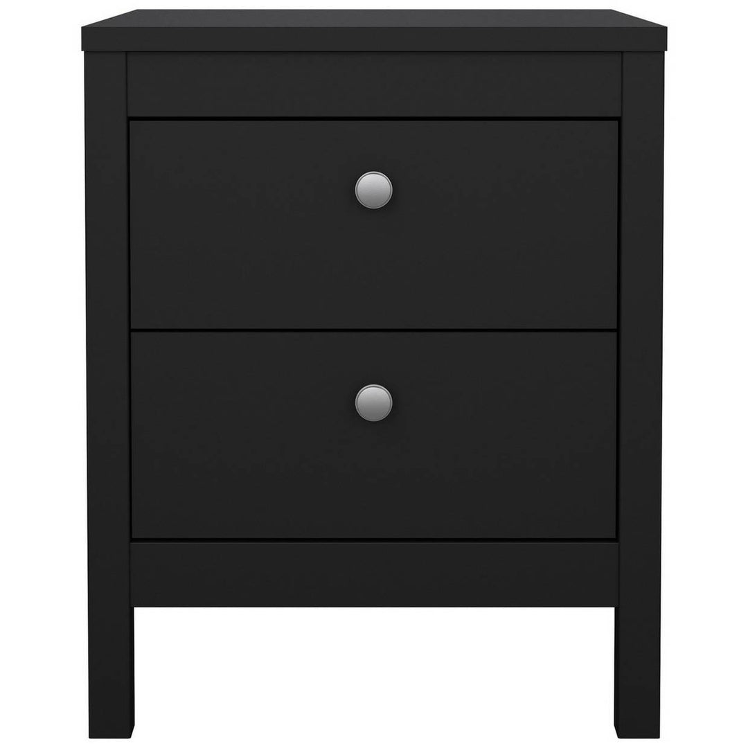 Tvilum Madrid 2 Drawer Bedside Table - Black