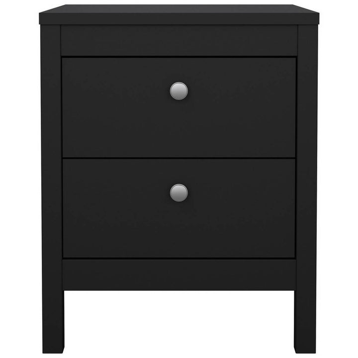 Tvilum Madrid 2 Drawer Bedside Table - Black