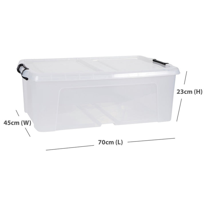 Strata Smart 2 x 50L Underbed Recycled Plastic Storage Boxes
