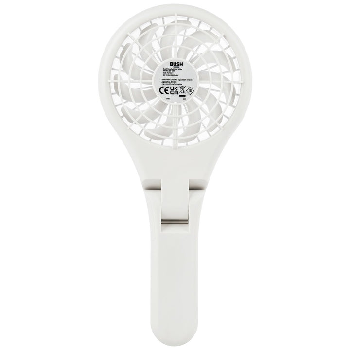 Bush White Handheld &amp; Foldable Rechargeable Desk Fan - 4 Inch
