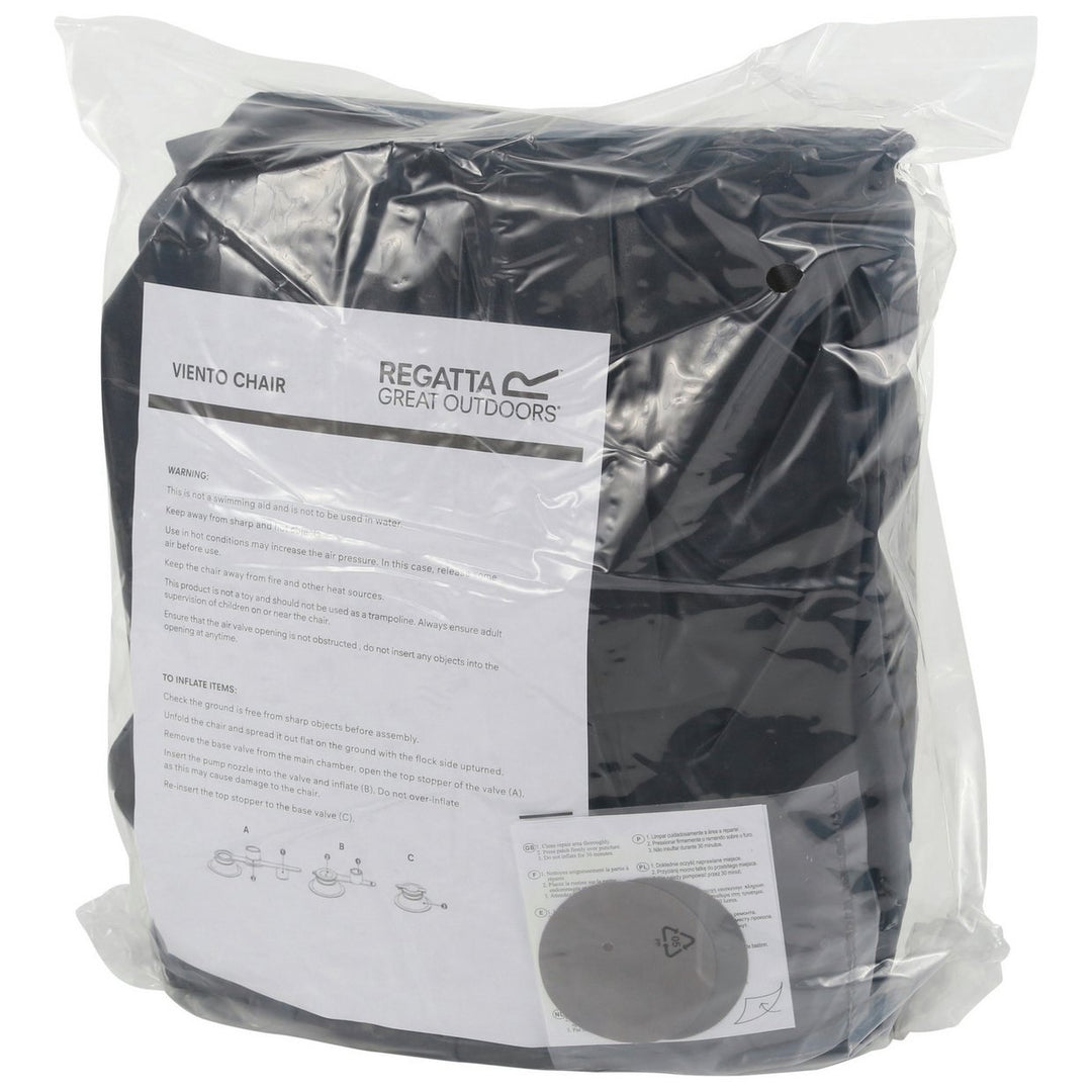 Regatta Viento Inflatable Chair Black/Ebony