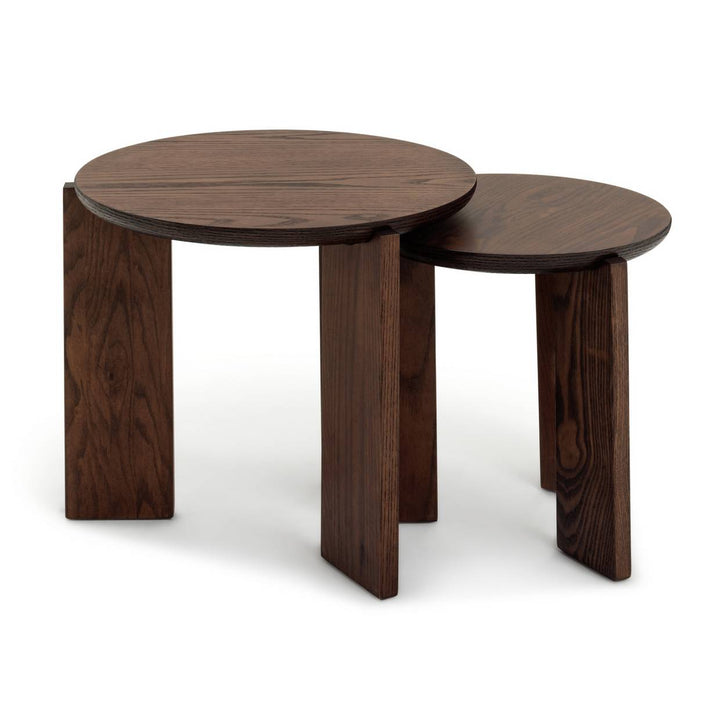 Habitat Xylo Solid Wood Nest of 2 Tables - Walnut